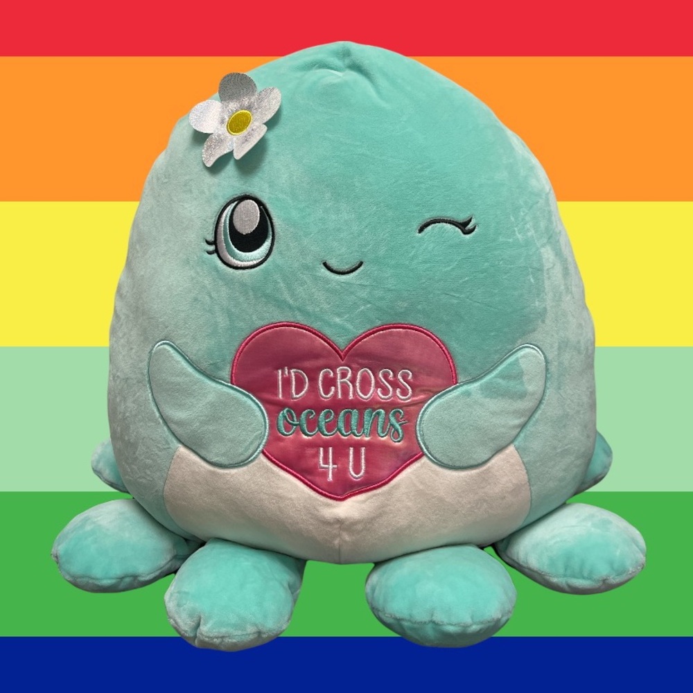 OLINA 16” “I’D CROSS OCEANS 4 U” LARGE NEW RELEASE VALENTINES SQUISHMALL…